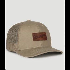 NWT Wrangler Leather Patch Hat